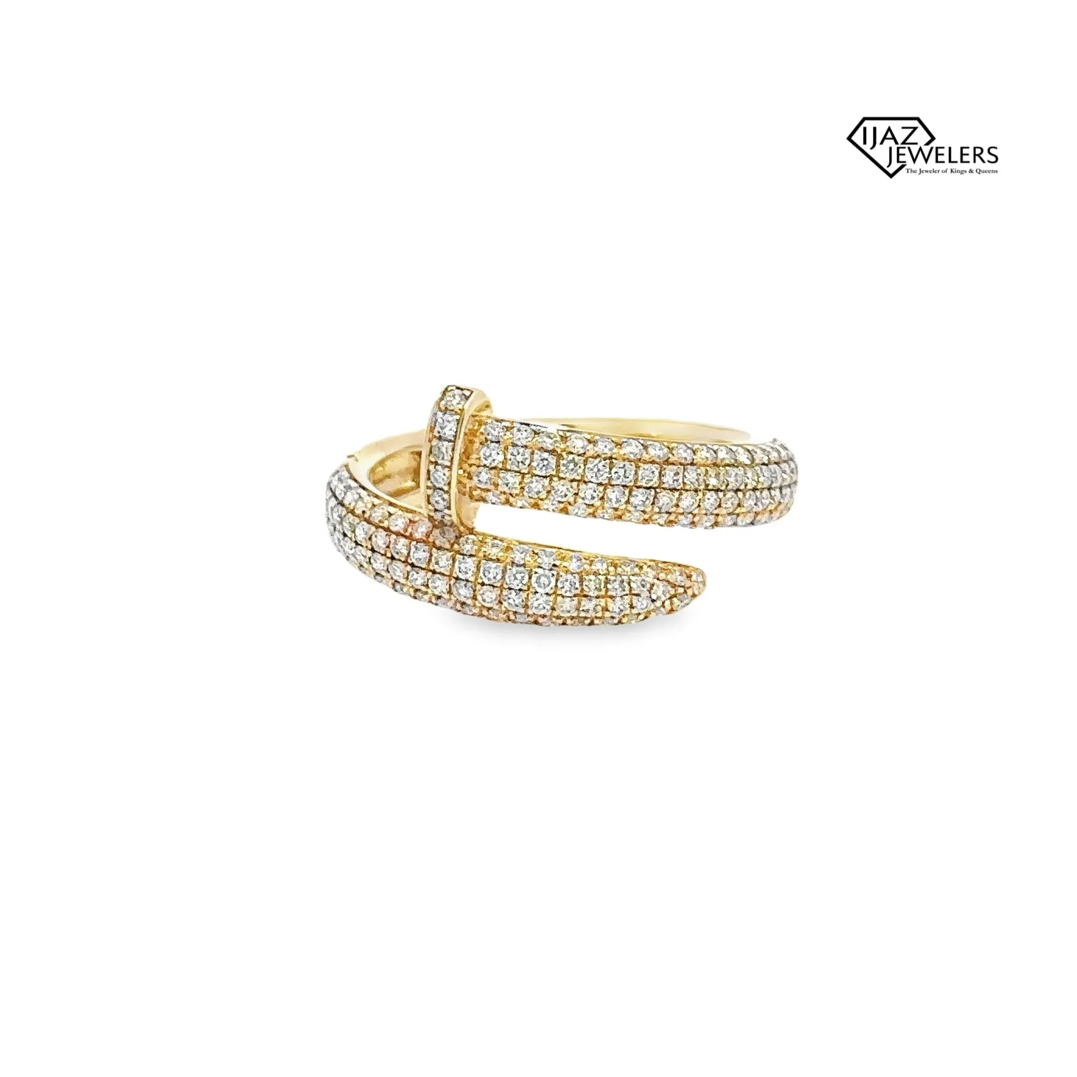 14K Gold 1.36 CTW Diamond Nail Ring