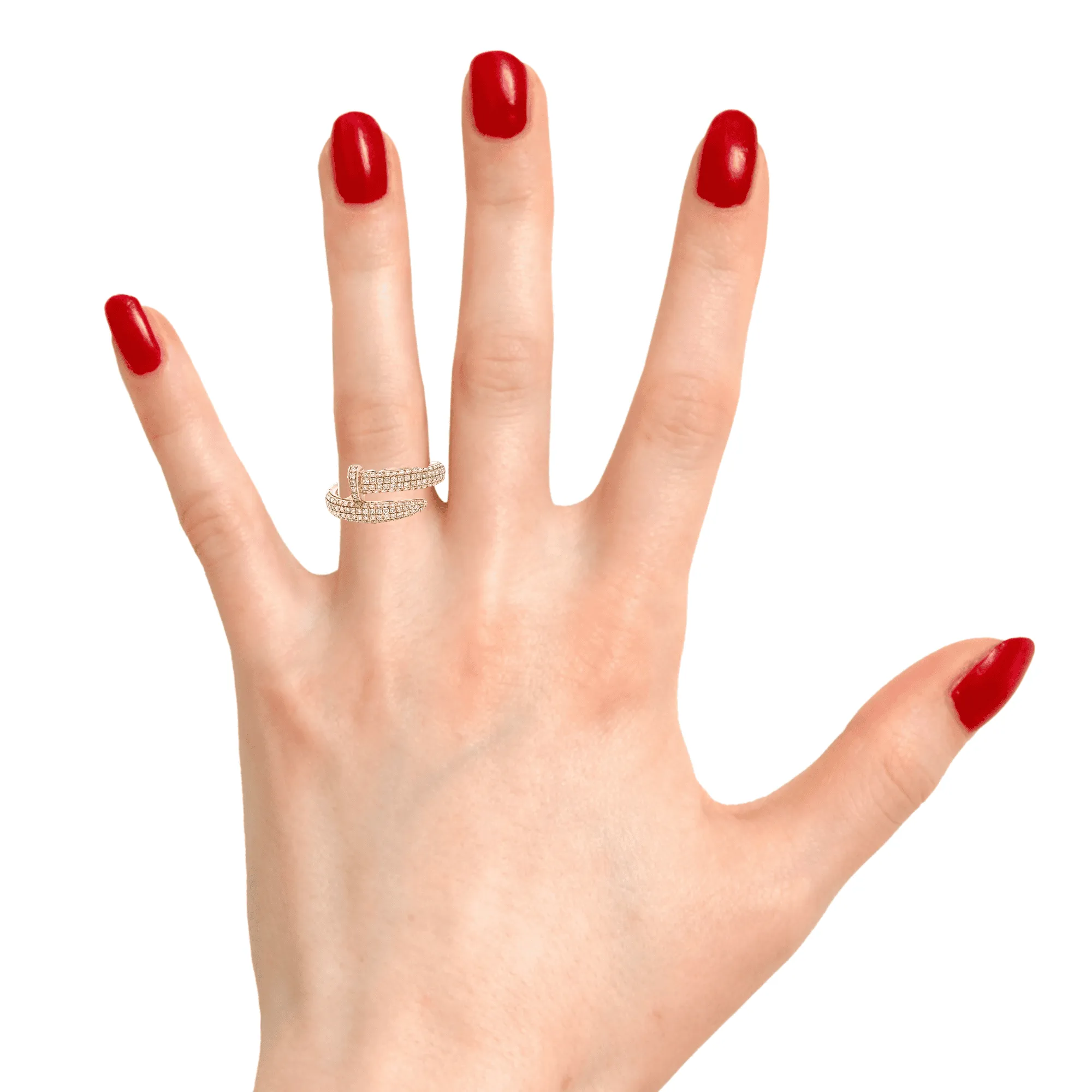 14K Gold 1.36 CTW Diamond Nail Ring