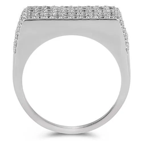 14K White Solid Gold Mens Diamond Ring 2.57 Ctw