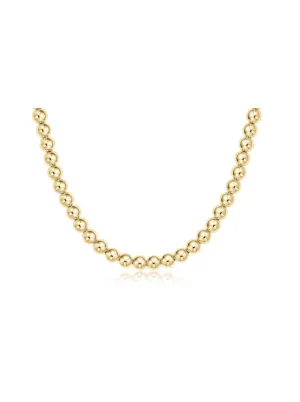 17" Choker Classic Gold 6MM Bead [N17CLG6]