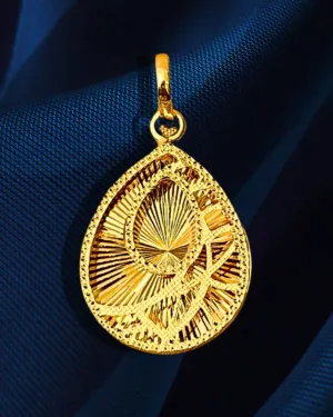 22 KT Gold Designer Engraved Pendant (D86)