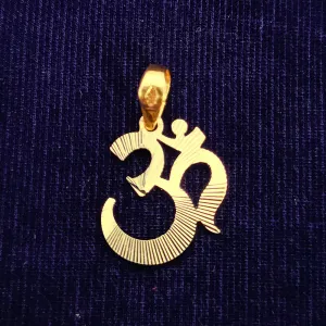 22 KT Gold Unisex Devinely Blessed Om Pendant (D14)