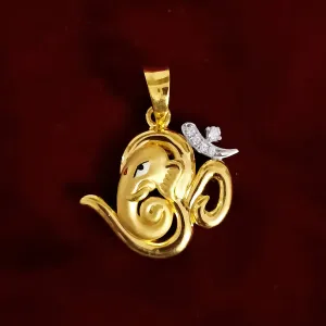 22 KT Gold Unisex Divinely Blessed Om Pendant (D19)