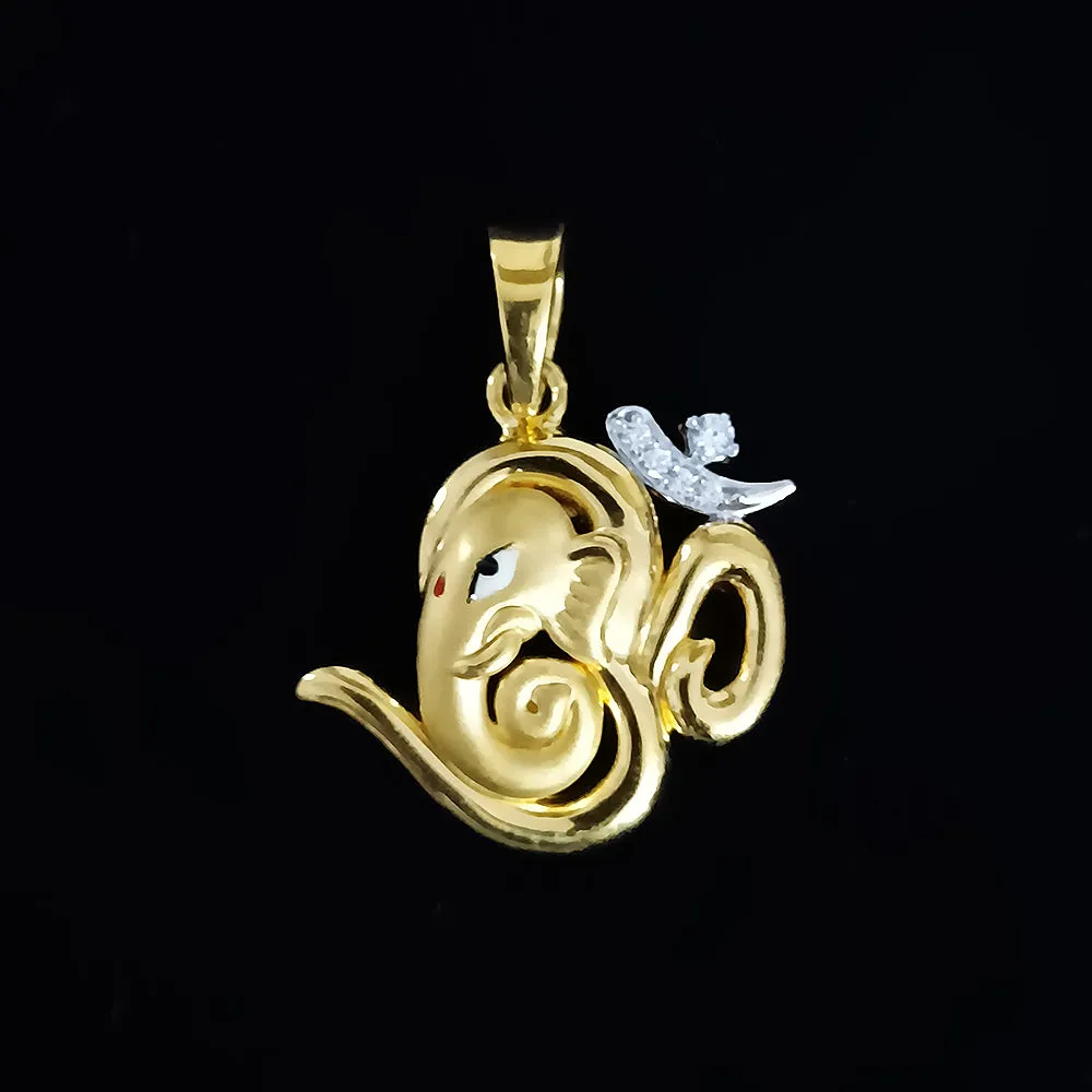 22 KT Gold Unisex Divinely Blessed Om Pendant (D19)