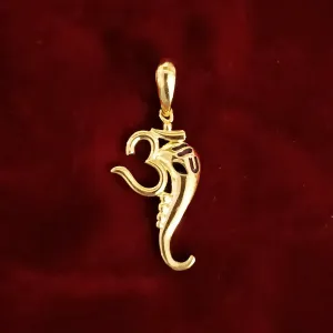 22 KT Gold Unisex Divinely Blessed Om Pendant (D21)