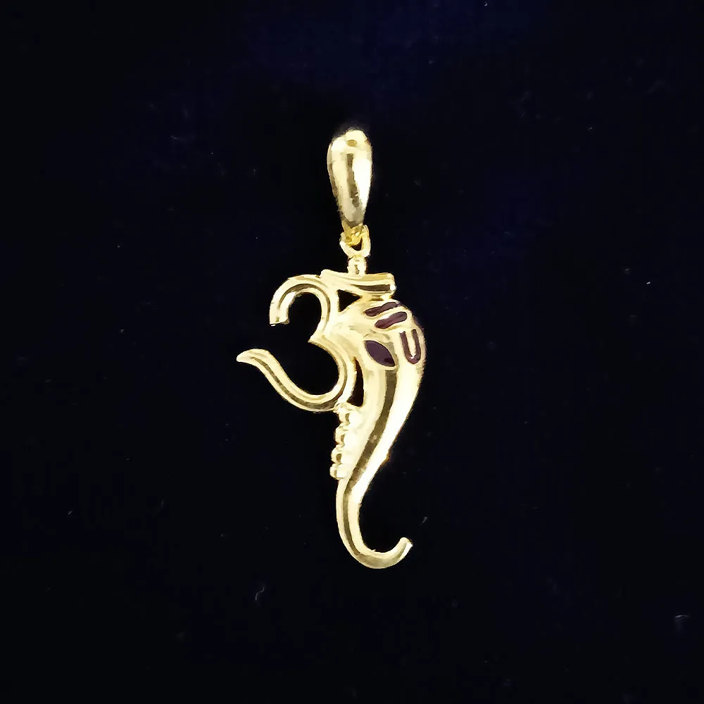 22 KT Gold Unisex Divinely Blessed Om Pendant (D21)