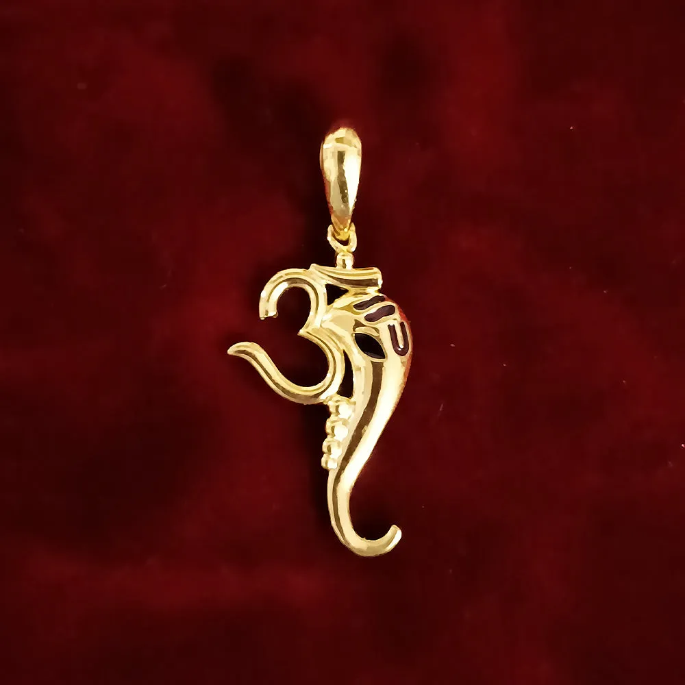 22 KT Gold Unisex Divinely Blessed Om Pendant (D21)
