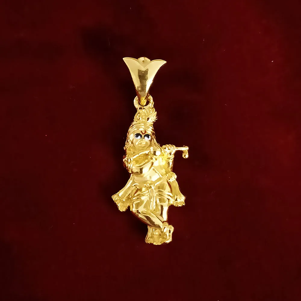 22 KT Gold Unisex Lord Krishna Pendant (D28)