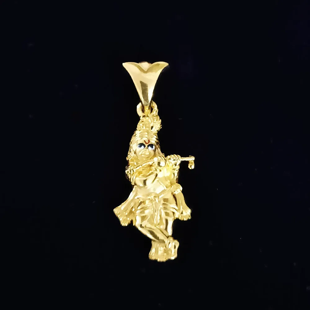 22 KT Gold Unisex Lord Krishna Pendant (D28)