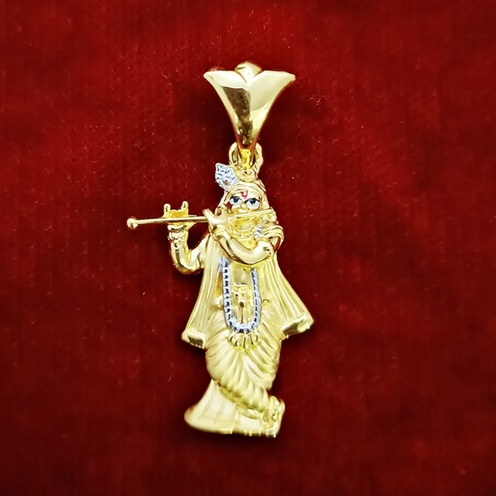 22 KT Gold Unisex Lord Krishna Pendant (D7)
