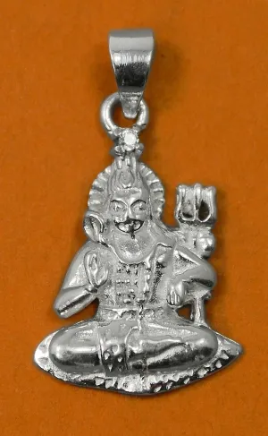 925 Silver Shiva Pendant (Design 26)