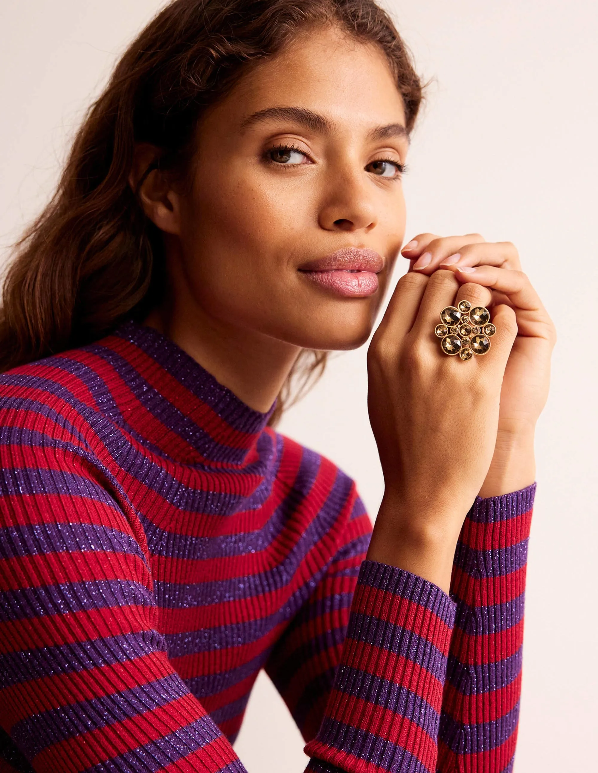Andrea Jewel-Cluster Ring-Gold