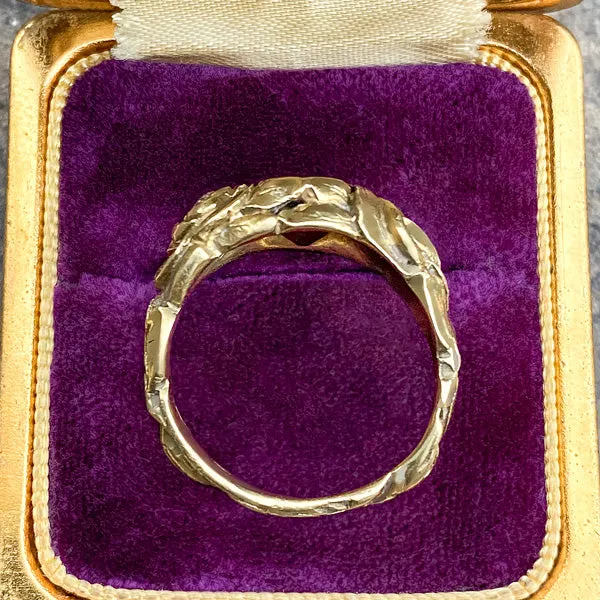 Art Nouveau Garnet & Diamond Ring