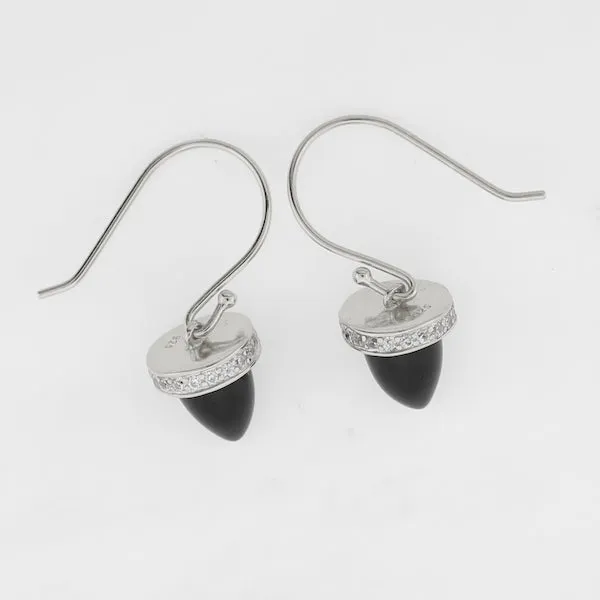 Baby Onyx Horn Earrings
