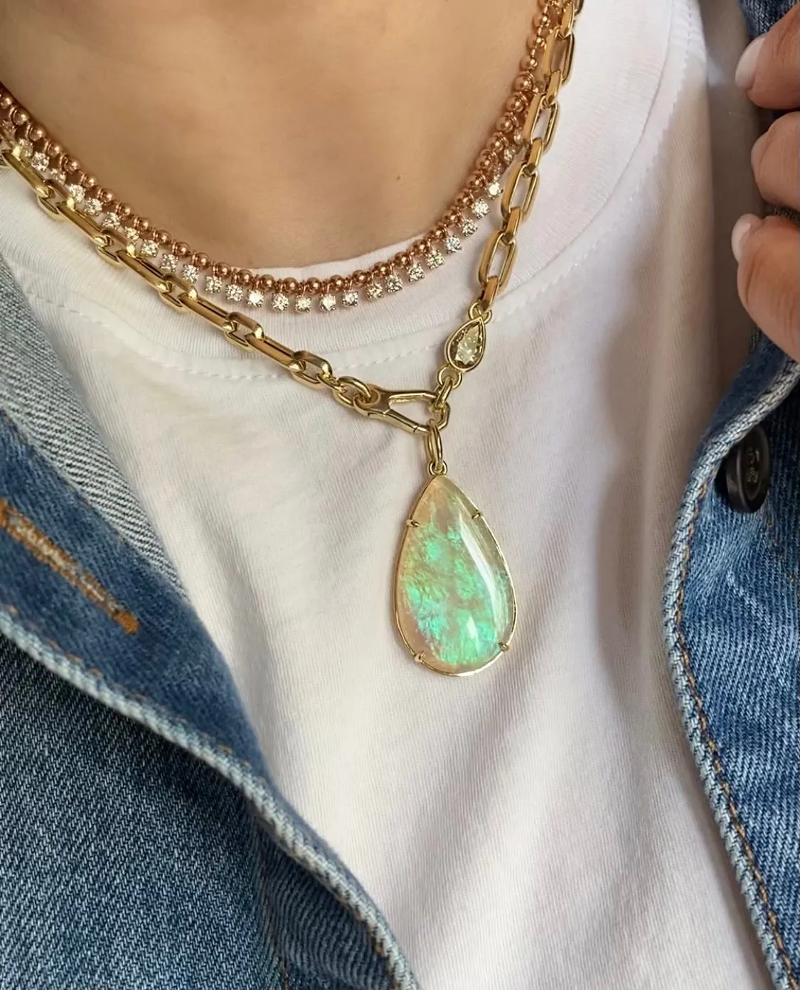 Connexion Opal Pear Pendant