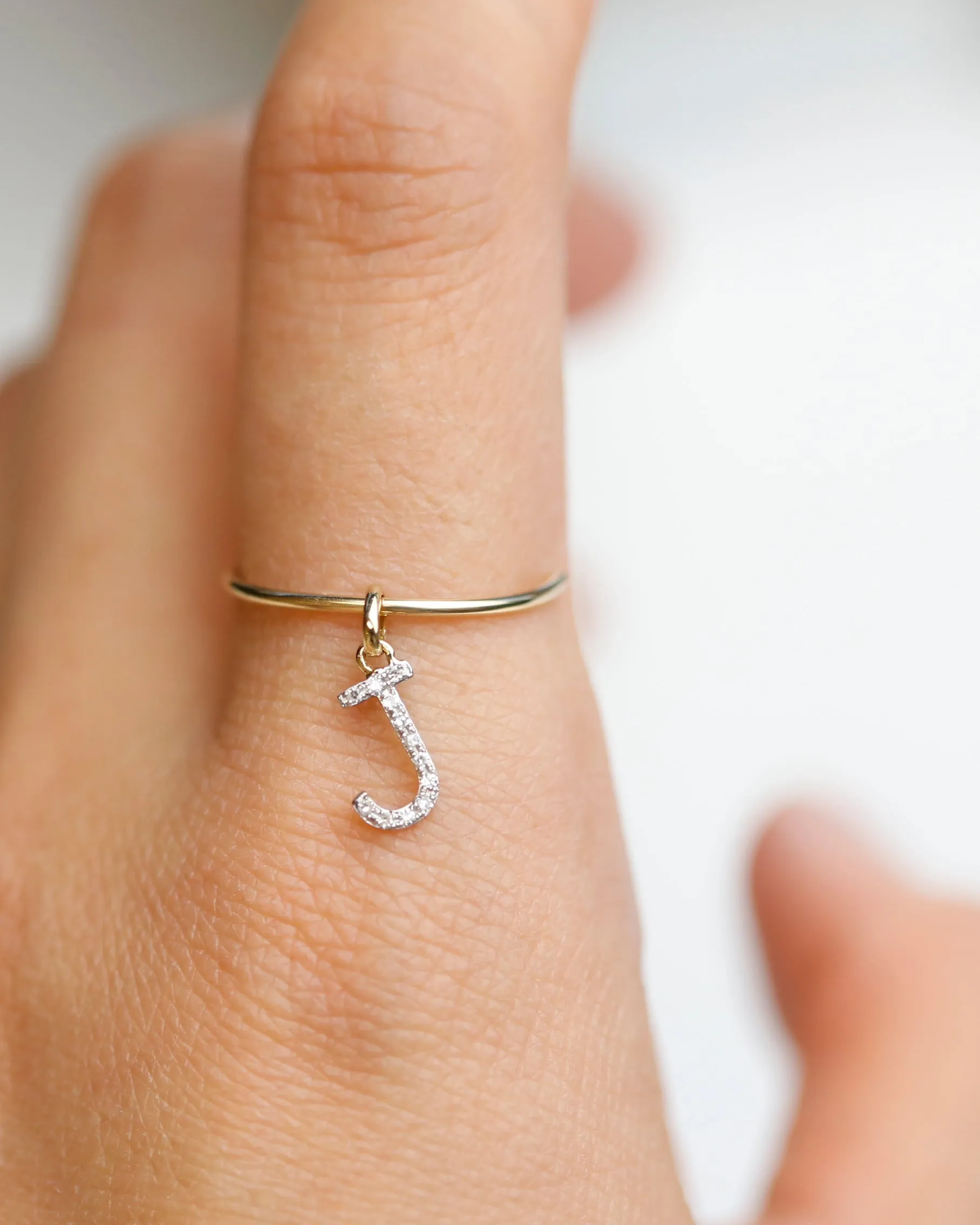Diamond Letter Ring