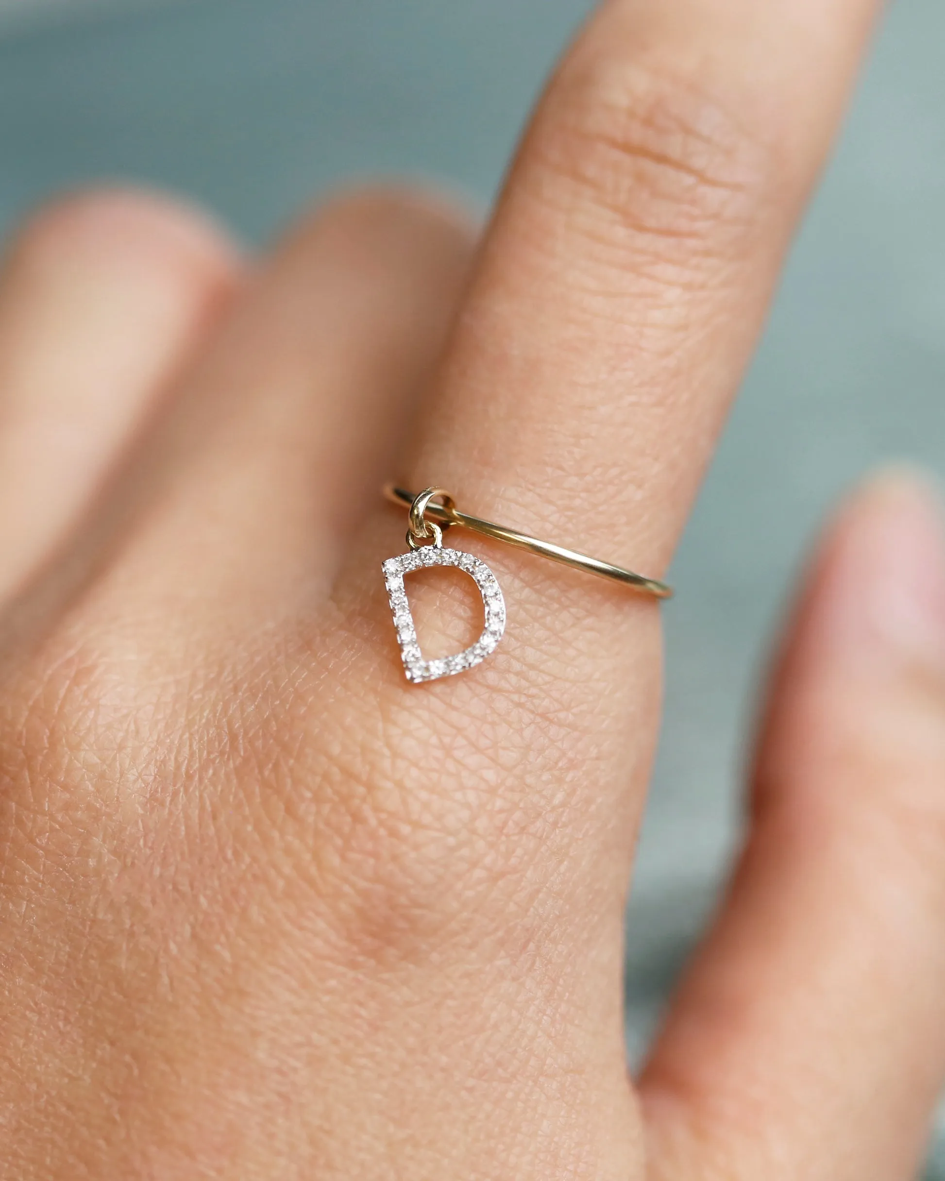 Diamond Letter Ring