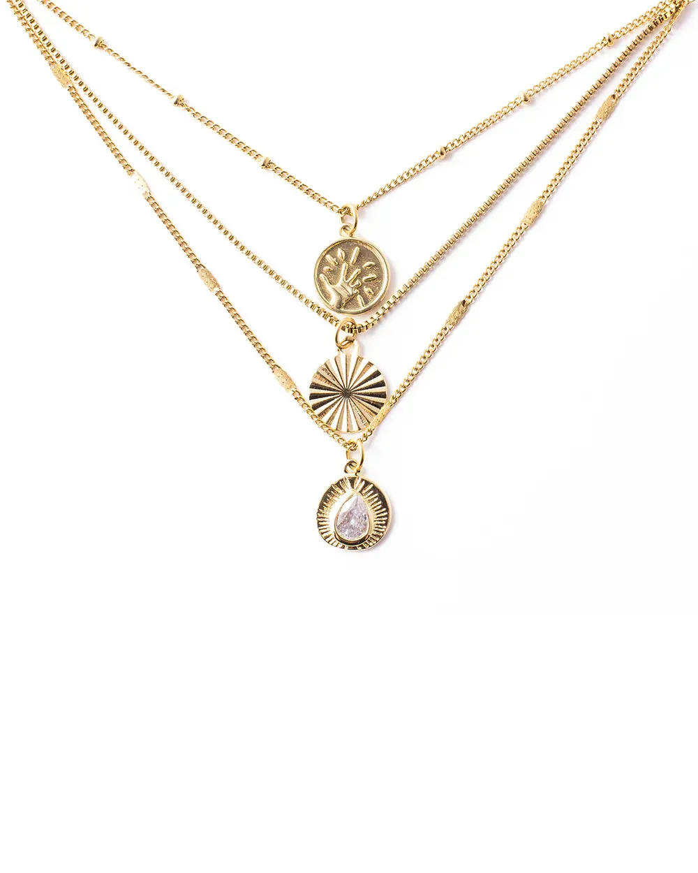 Groove Neklace in Gold