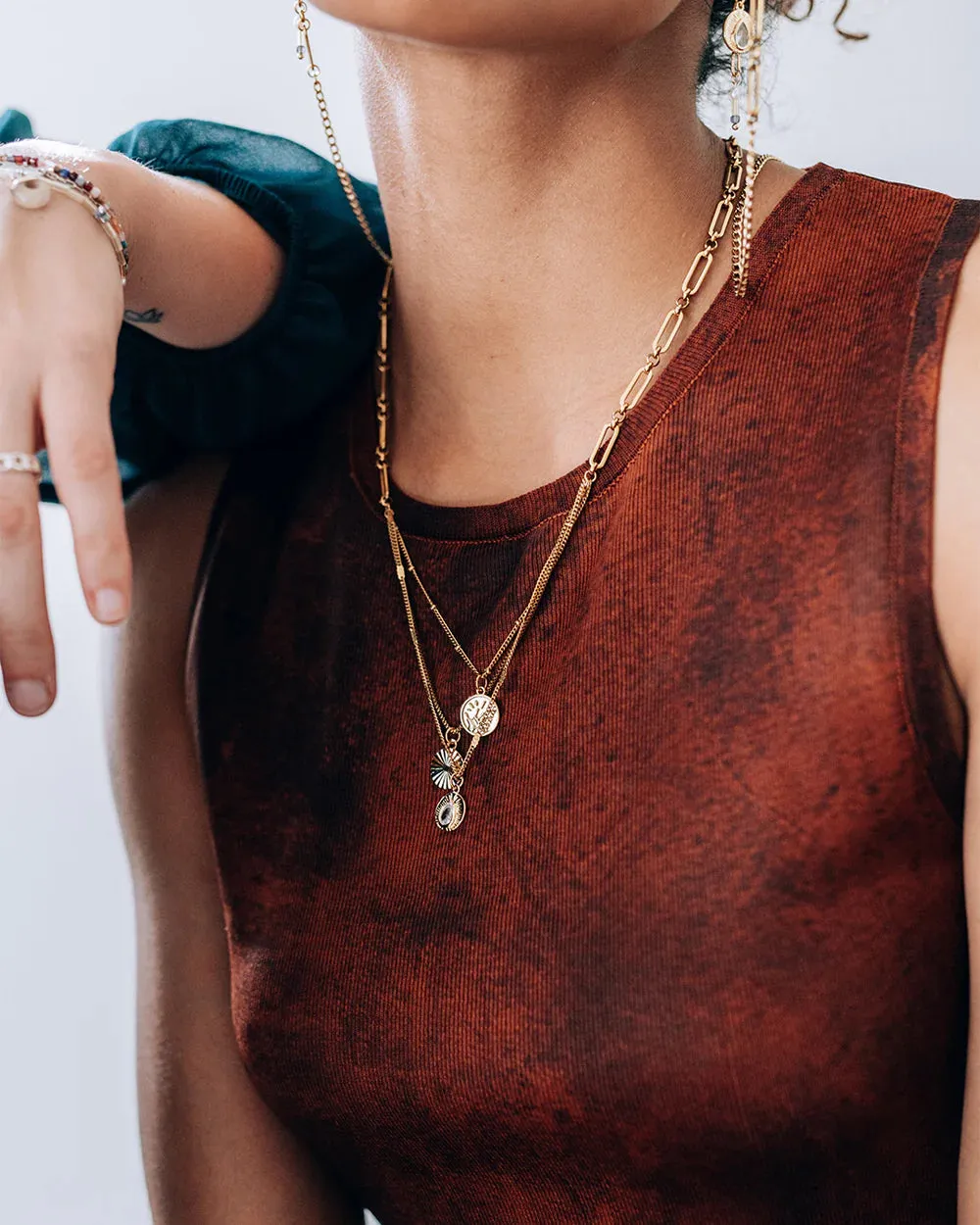 Groove Neklace in Gold