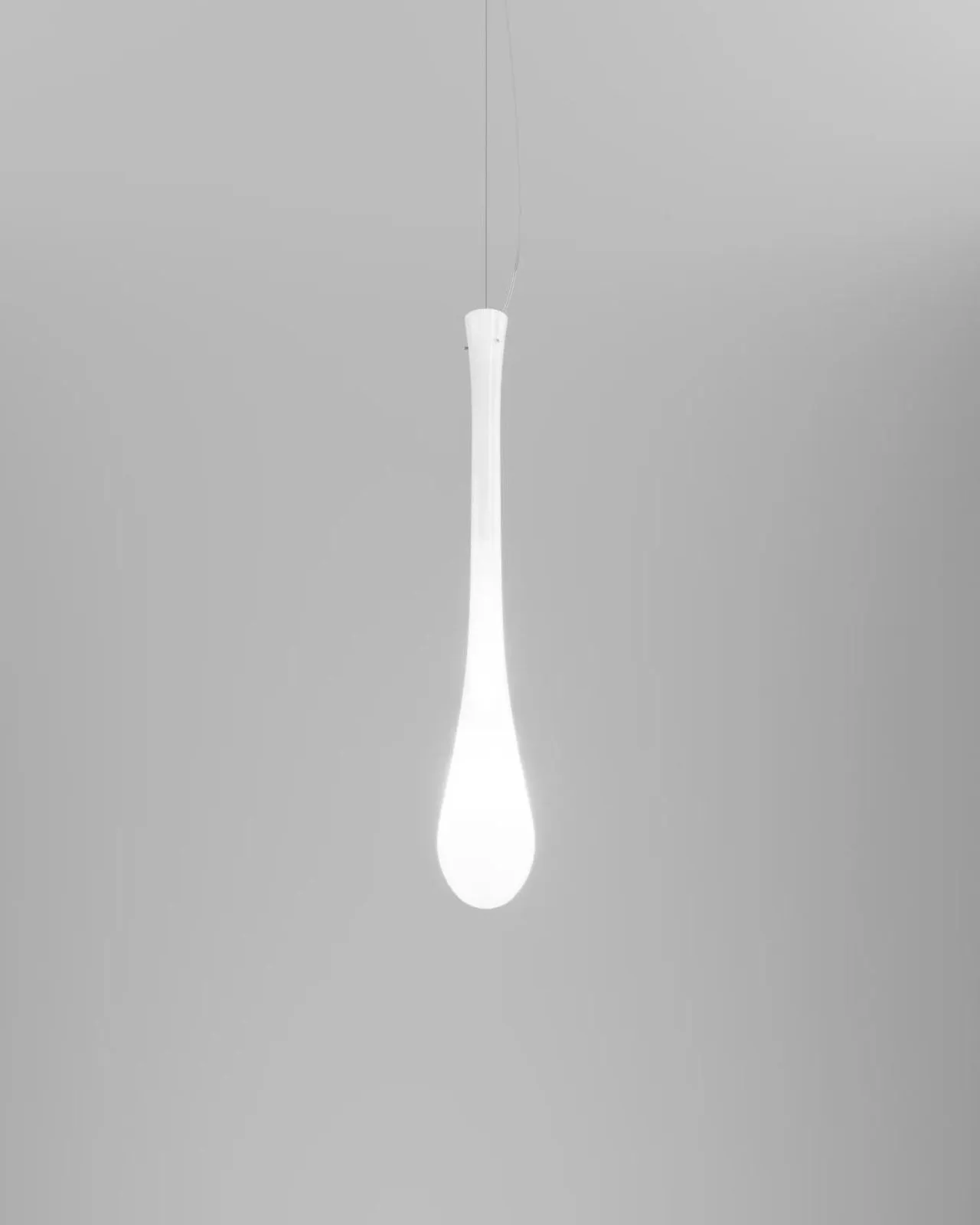 Hand Blown Elongated Italian Pendant