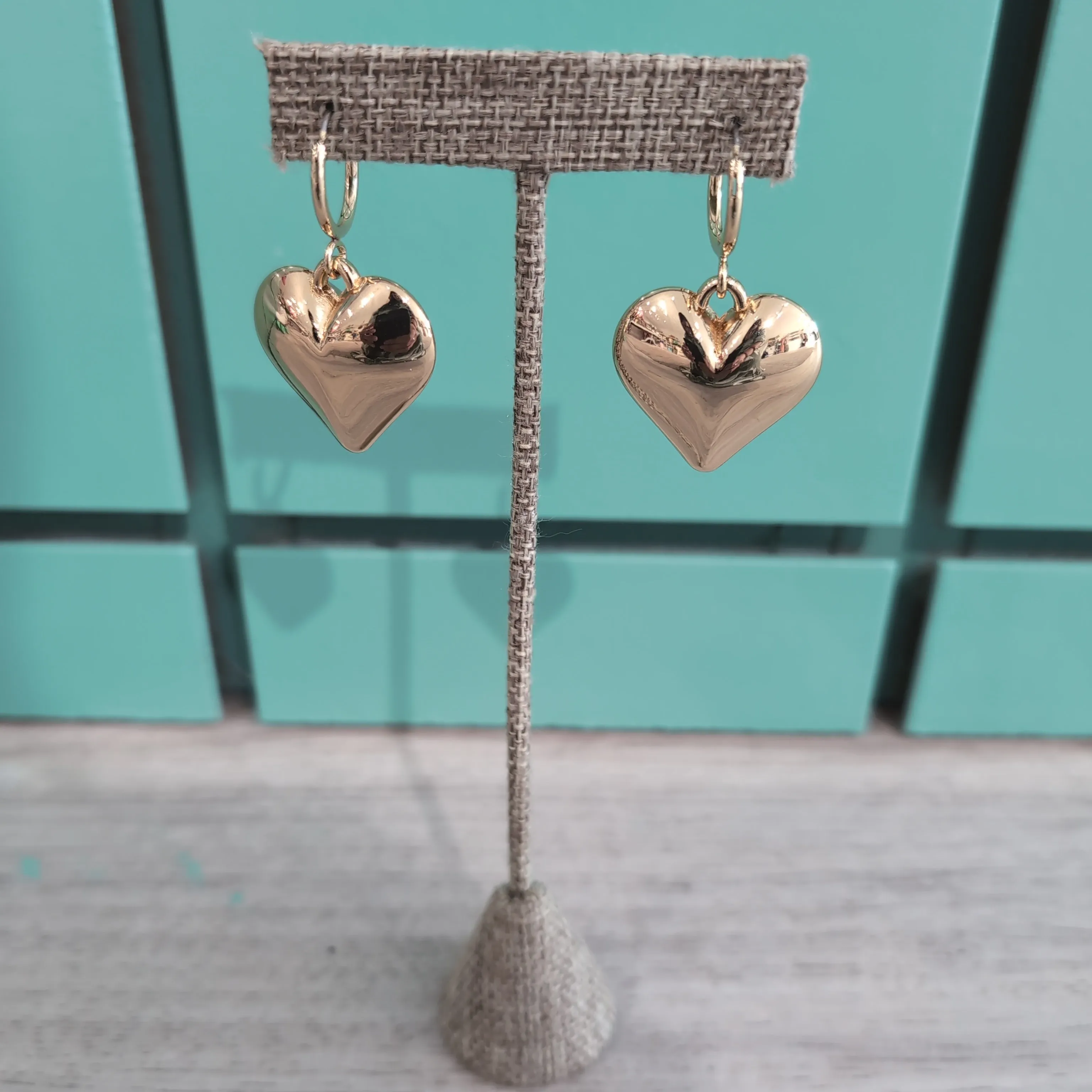Heart Gold Drop Earrings Presell