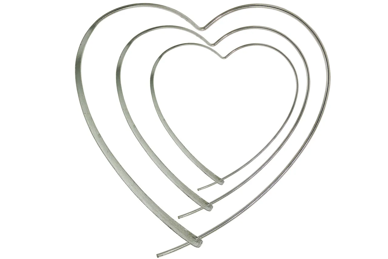 HRT-SILV Women's Wholesale Sterling Silver Heart Hoop Earrings