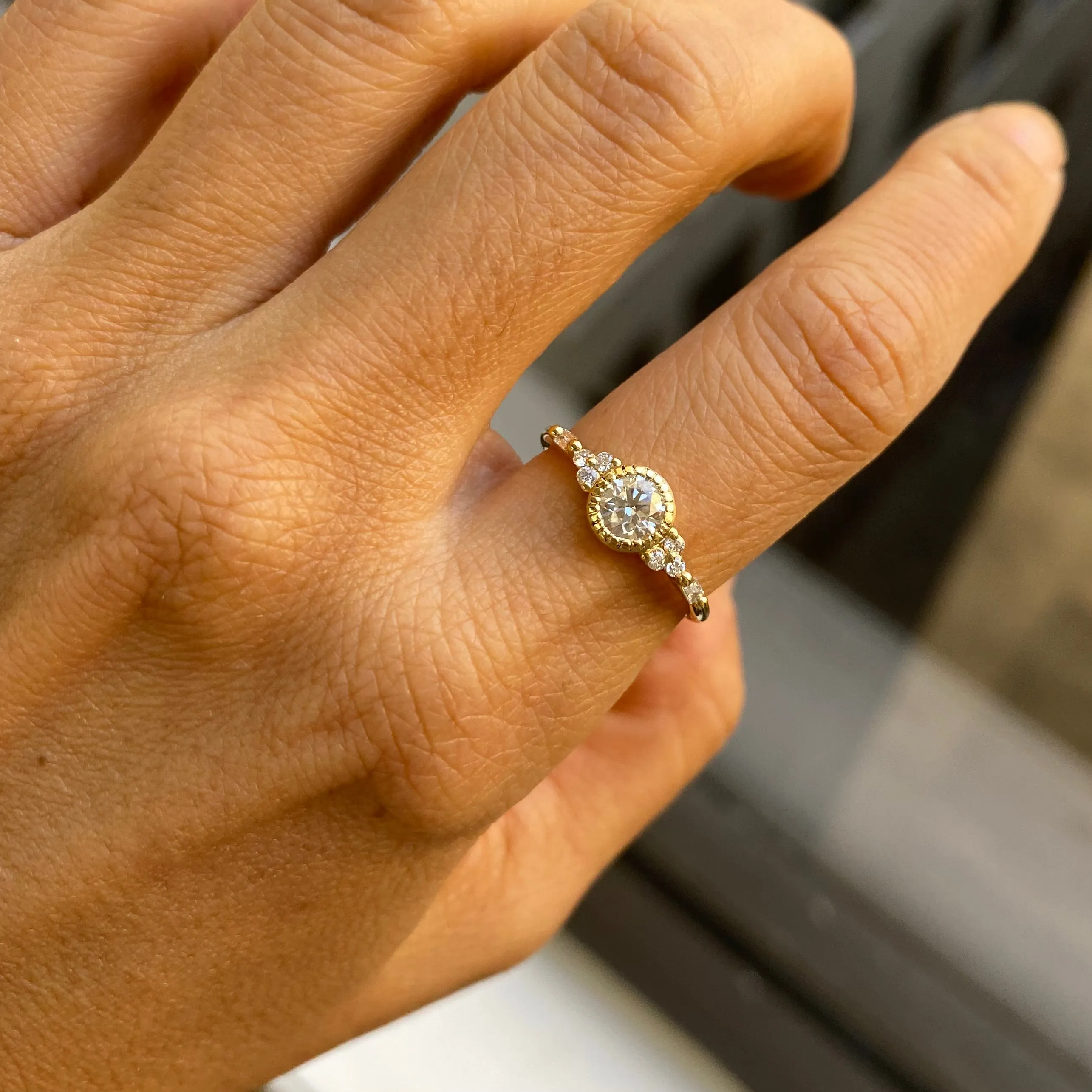 Large Round Poeme Diamond Ring