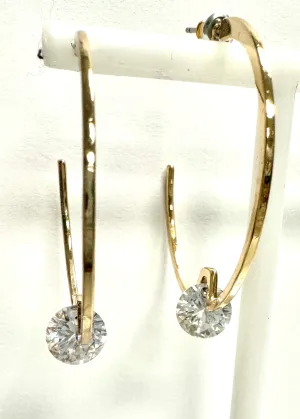 Lola CZ Hoop Earring