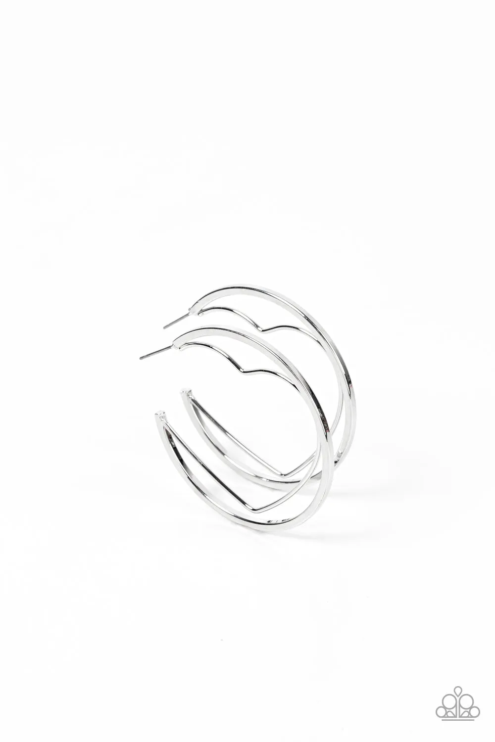 Love Goes Around - Silver Hoop Earring