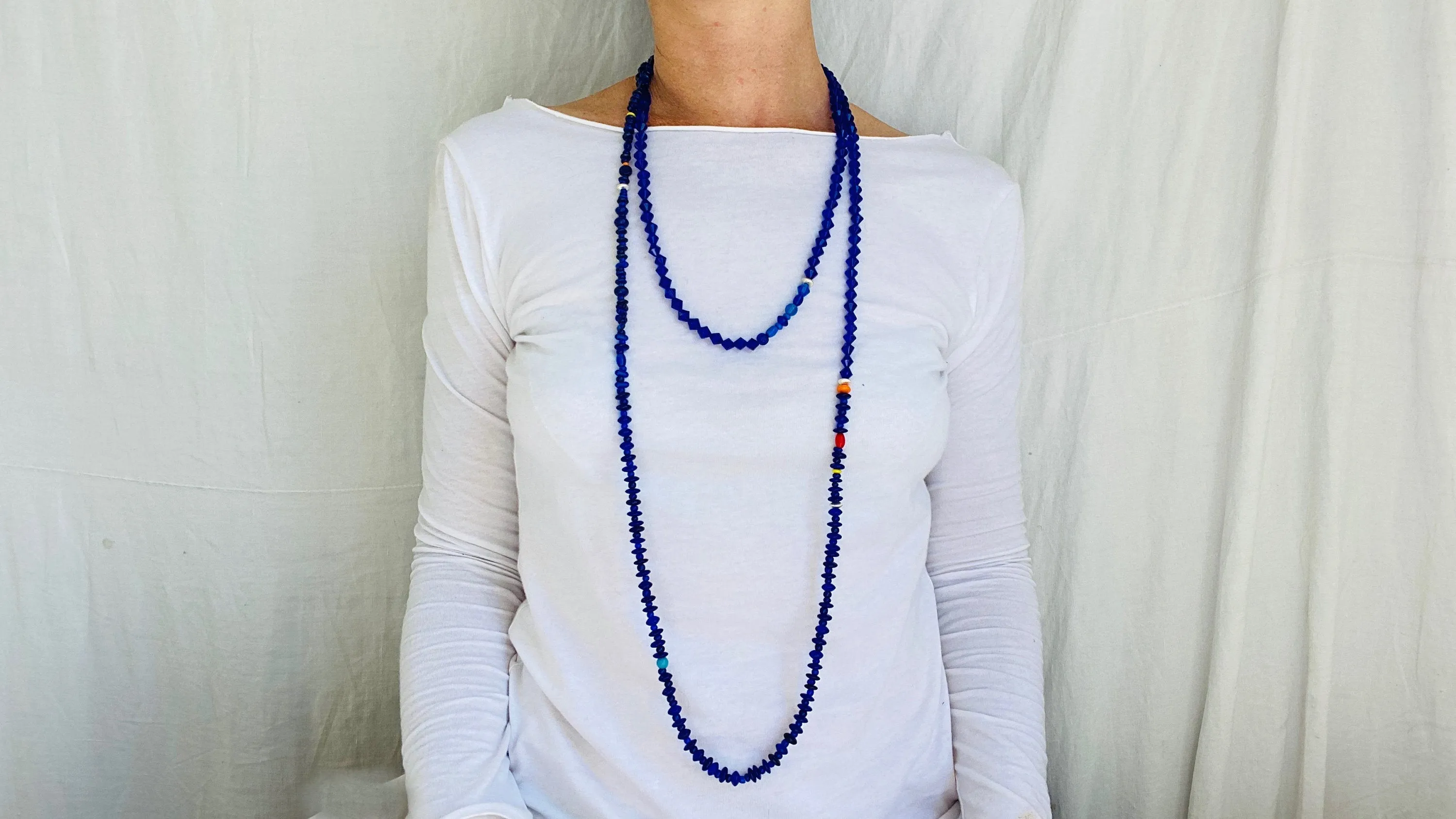 Mayan Crystal Necklace. Very Long!