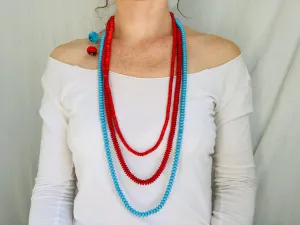 Mayan Crystal Necklaces. Trio. Guatemalan.