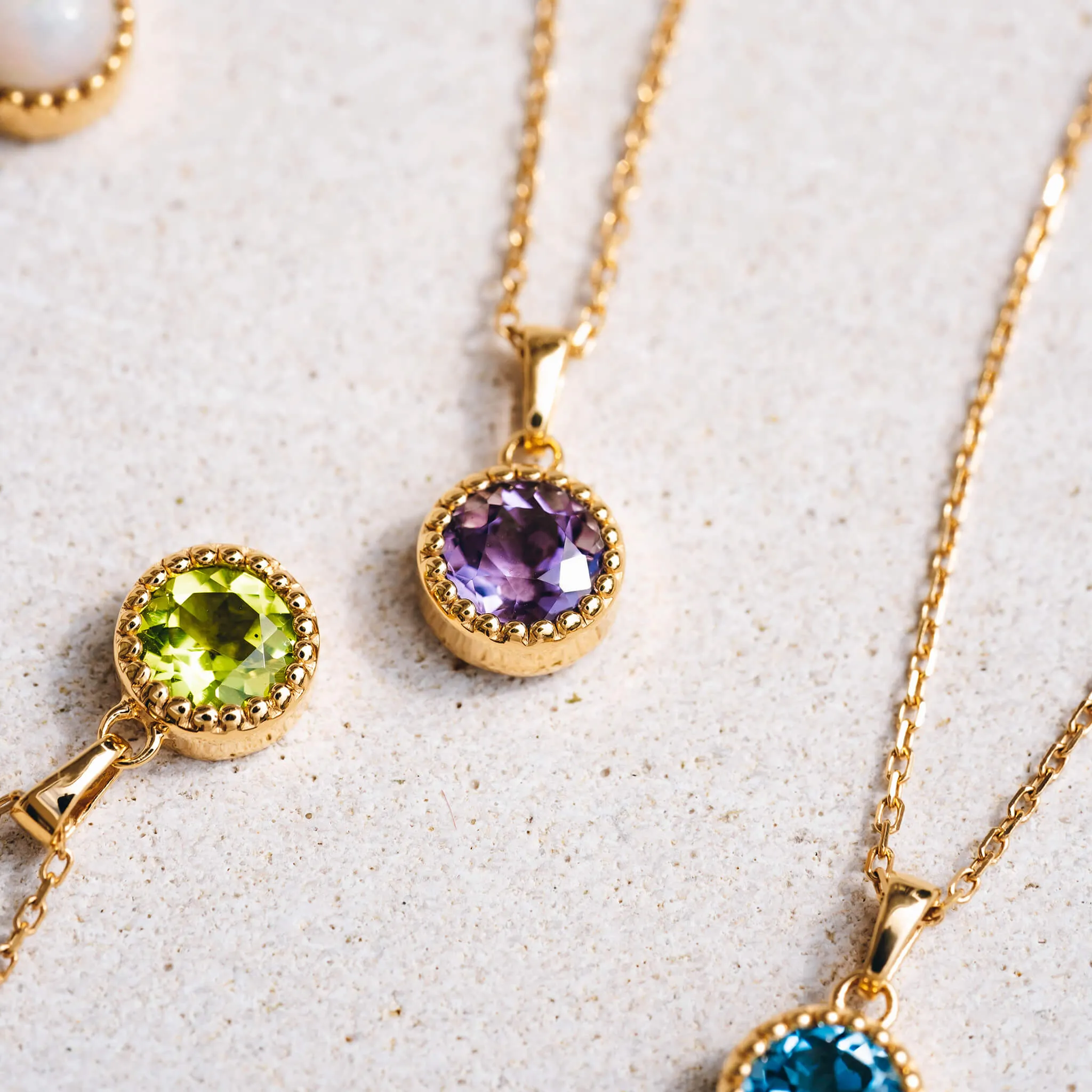 October Birthstone Necklace - Opal