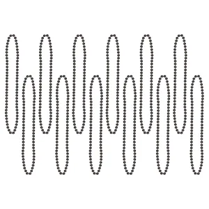 Party Bead Necklaces - Small Round - black