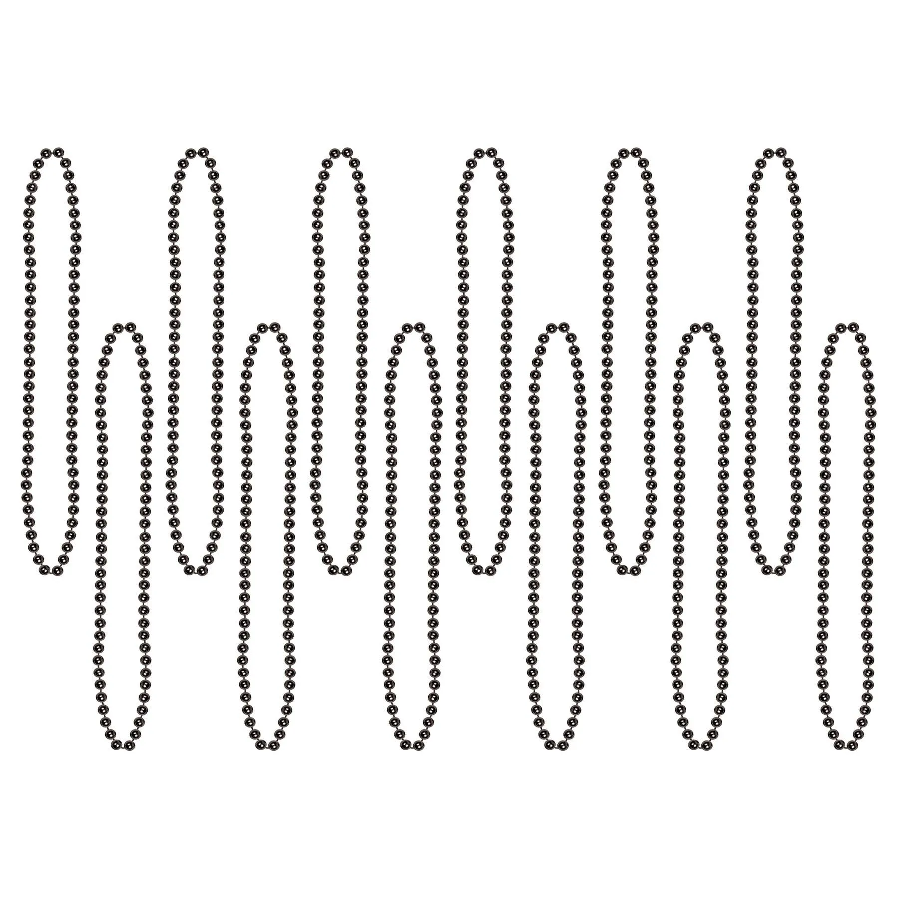 Party Bead Necklaces - Small Round - black