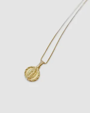Petite Virgin Mary Medallion Necklace