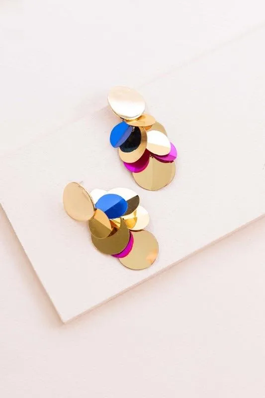 Sequin Cluster Earrings