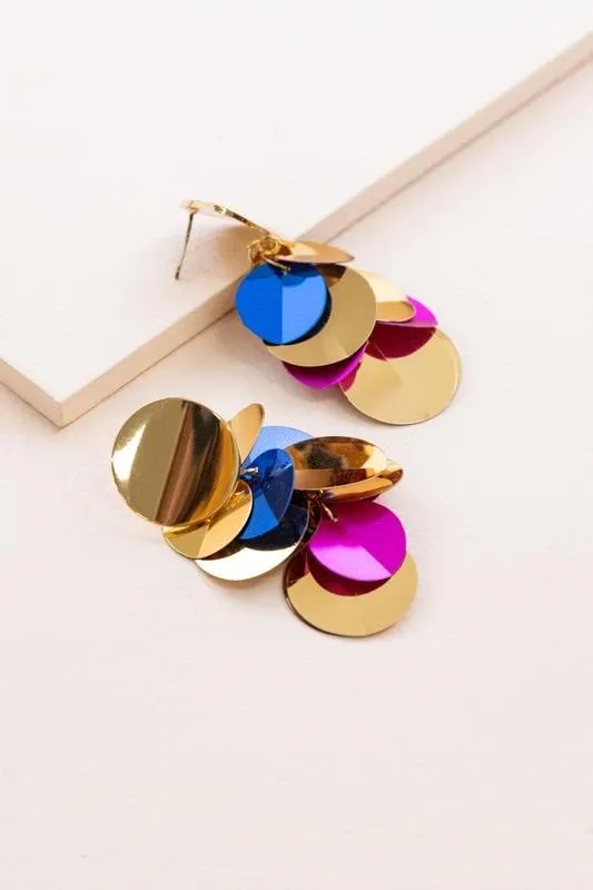 Sequin Cluster Earrings