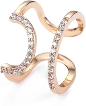 Statement Knuckle Nail Ring Women Crystal Stacking Joint Rings Women