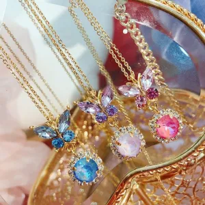 Vibrant Butterfly  Choker Kawaii Academia Y2K Cottagecore Coquette Fairycore Dollette Princesscore